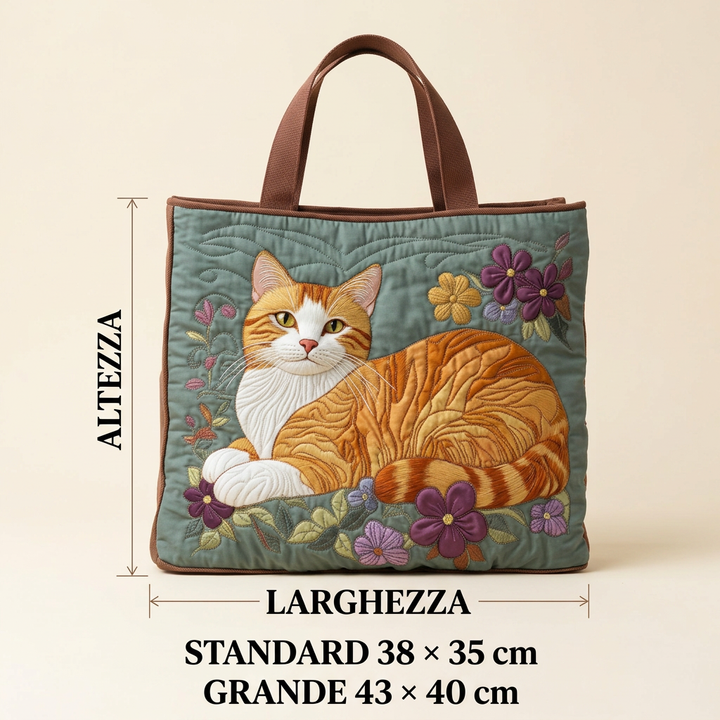 Borsa Trapuntata gatto rosso – Capiente e Leggera