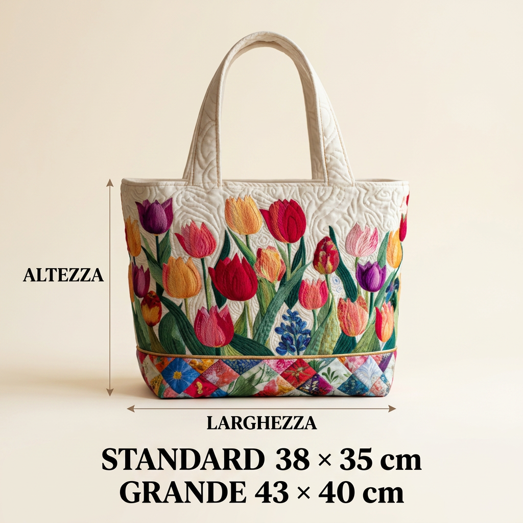 Borsa Donna giardino di tulipani – Capiente e Leggera