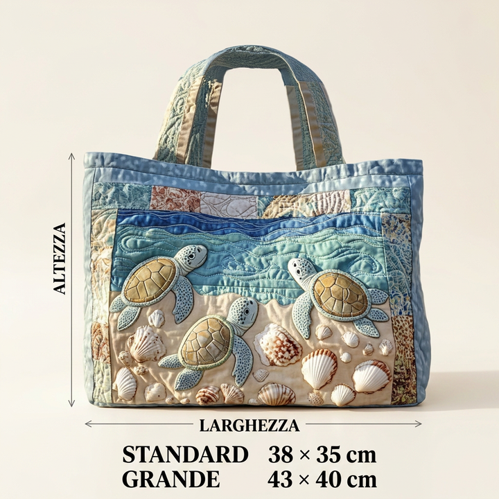 Maria™ | Women's Sea Turtle Quilted Tote Bag