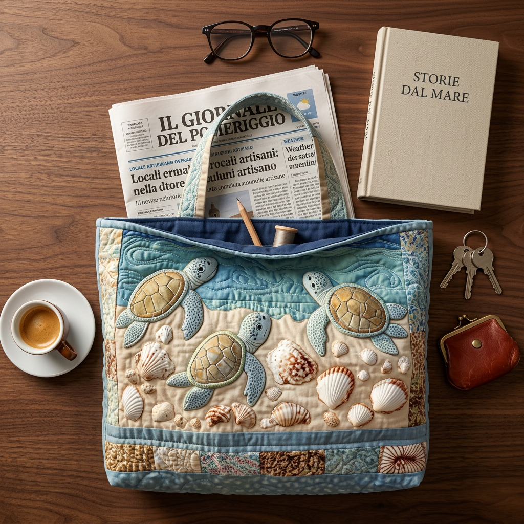 Maria™ | Women's Sea Turtle Quilted Tote Bag