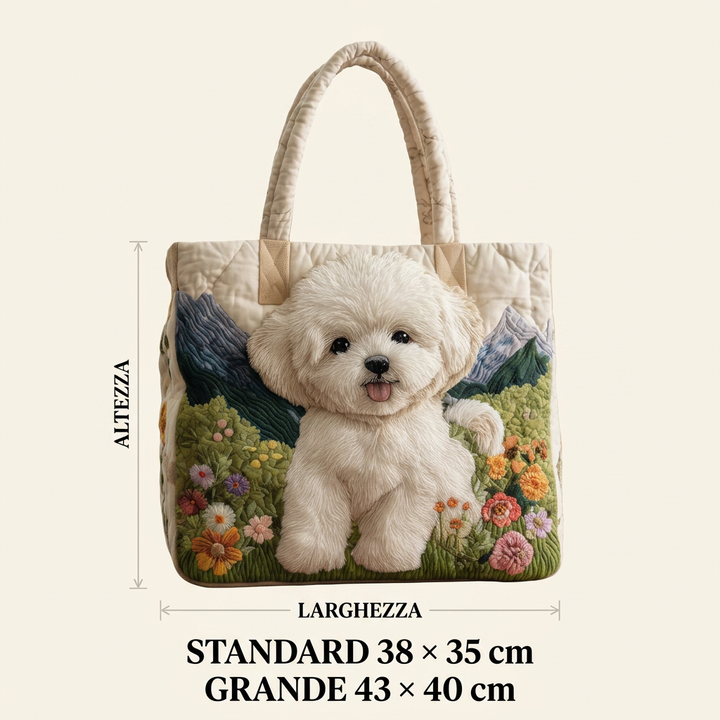 Maria™ | Women's Magical Dog Quilted Tote Bag