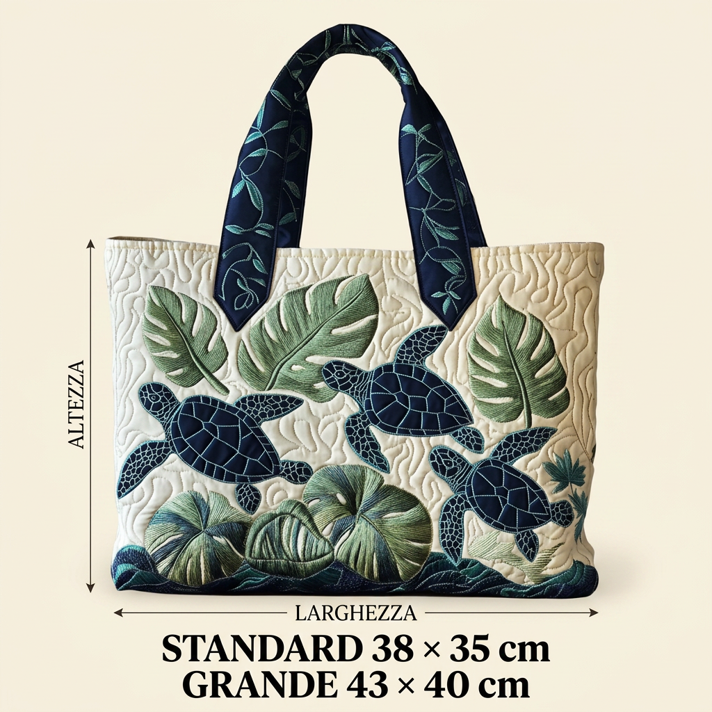 Maria™ | Women's Sea Turtle Quilted Tote Bag