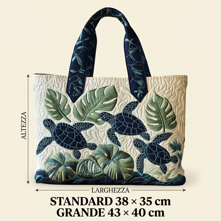 Maria™ | Women's Sea Turtle Quilted Tote Bag