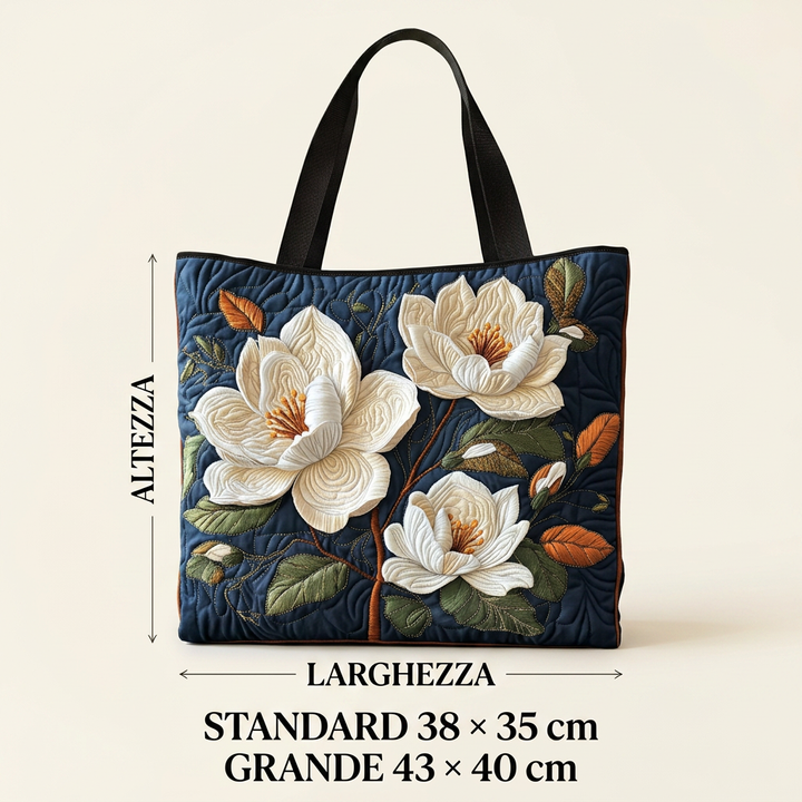 Maria™ | Women's Delicate Magnolia Quilted Tote Bag