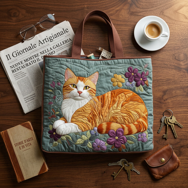 Borsa Trapuntata gatto rosso – Capiente e Leggera