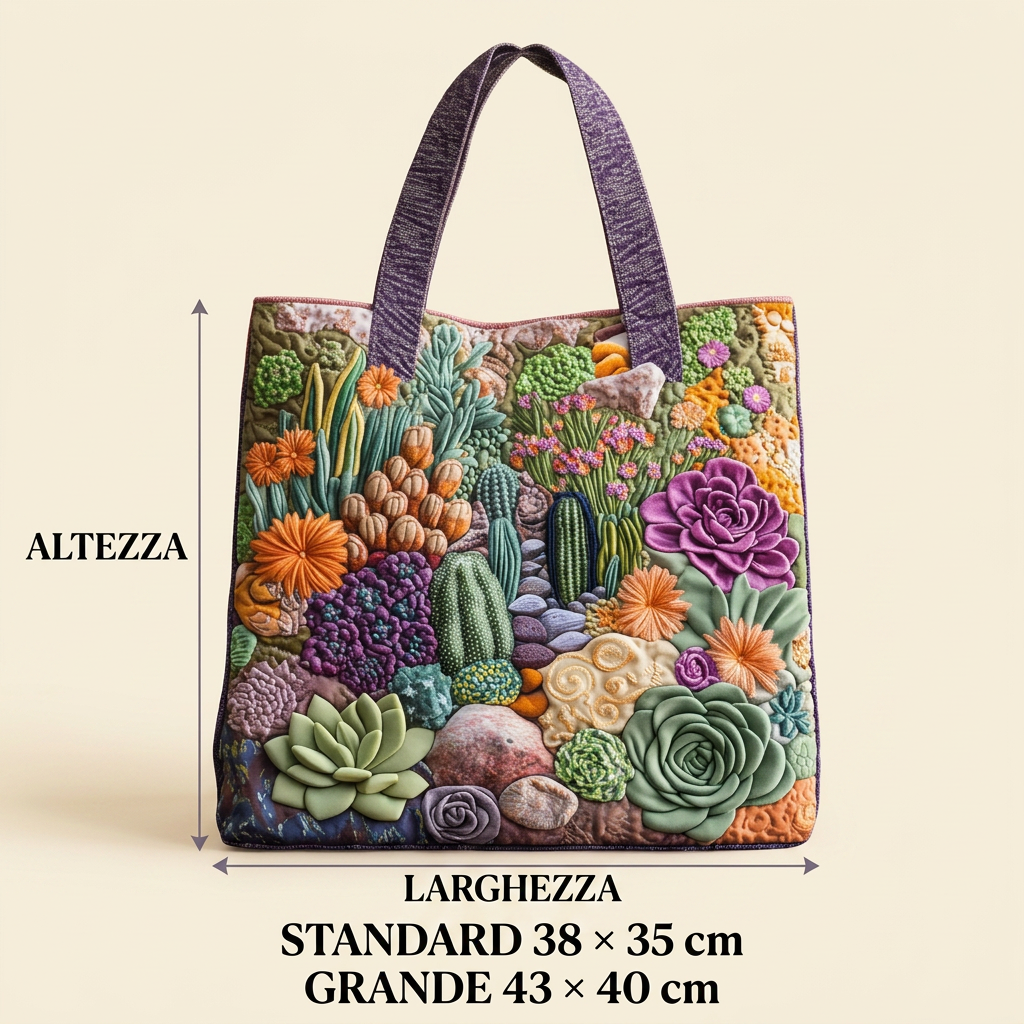 Maria™ | Women's Succulent Garden Quilted Tote Bag