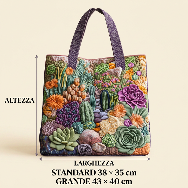Maria™ | Women's Succulent Garden Quilted Tote Bag