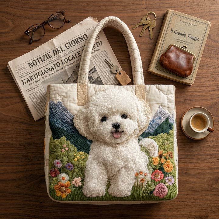 Maria™ | Women's Magical Dog Quilted Tote Bag