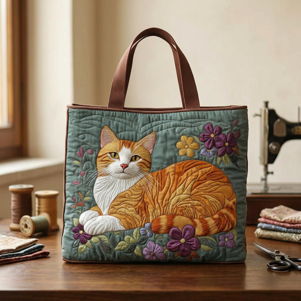 Borsa Trapuntata gatto rosso – Capiente e Leggera