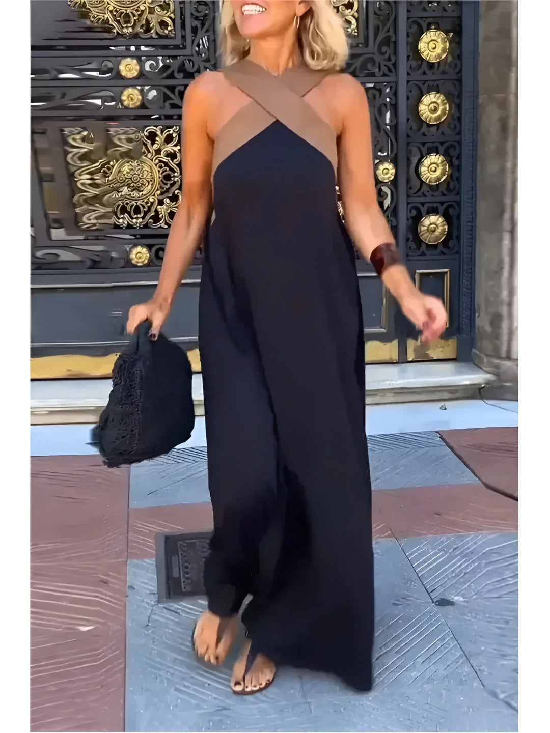 Quirine™ | Women's Wrap-Front Maxi Dress