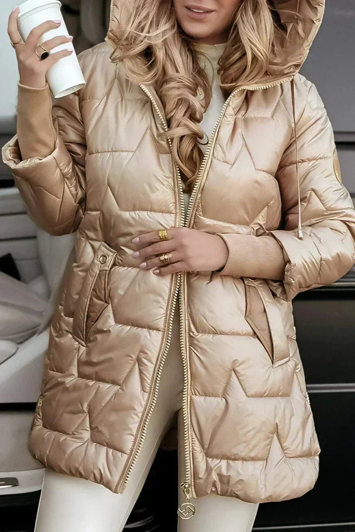 Devonna Long Warm Quilted Jacket