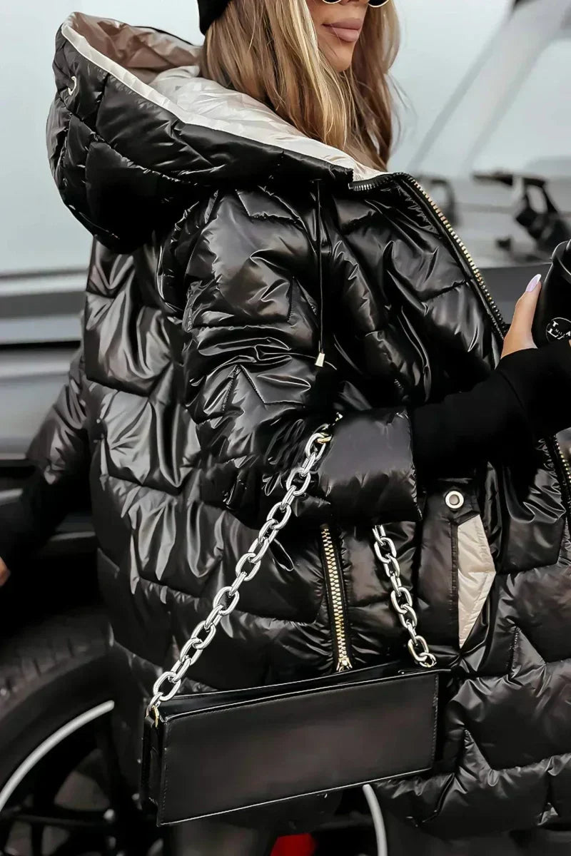 Devonna Long Warm Quilted Jacket