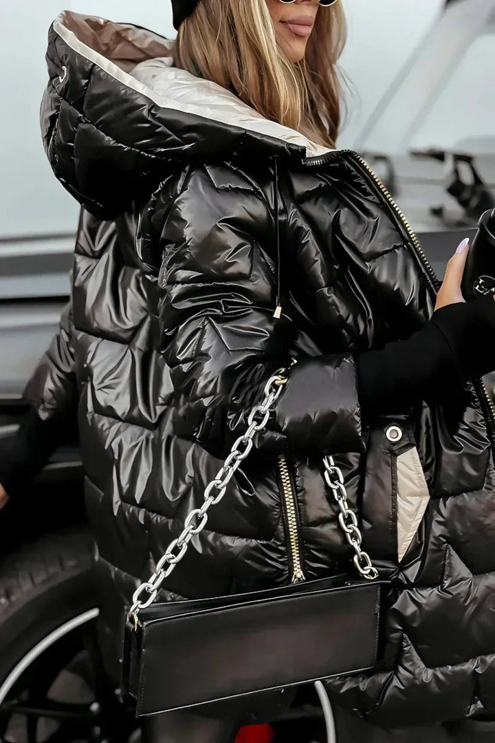 Devonna Long Warm Quilted Jacket