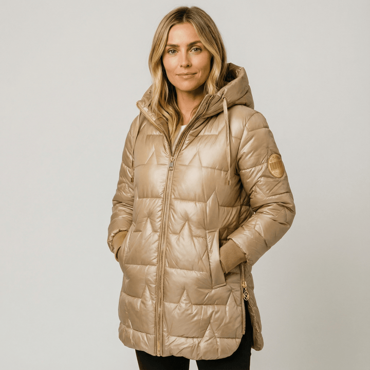 Devonna Long Warm Quilted Jacket