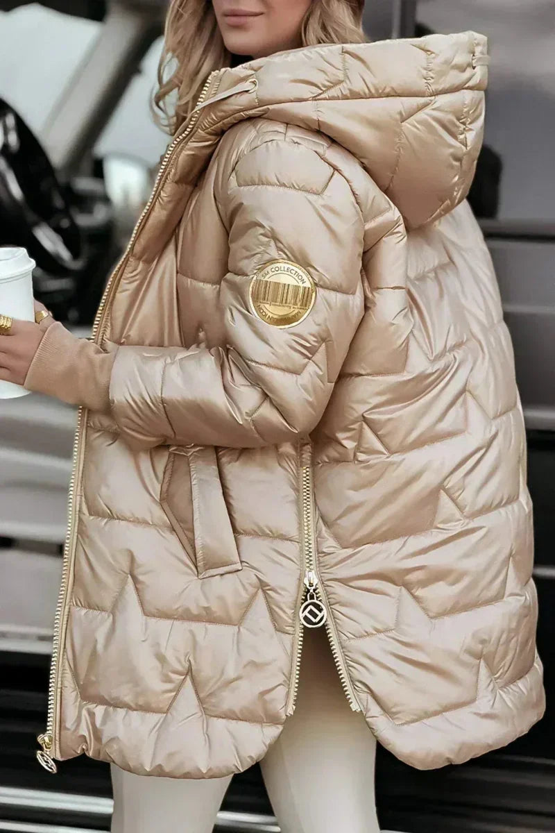 Devonna Long Warm Quilted Jacket