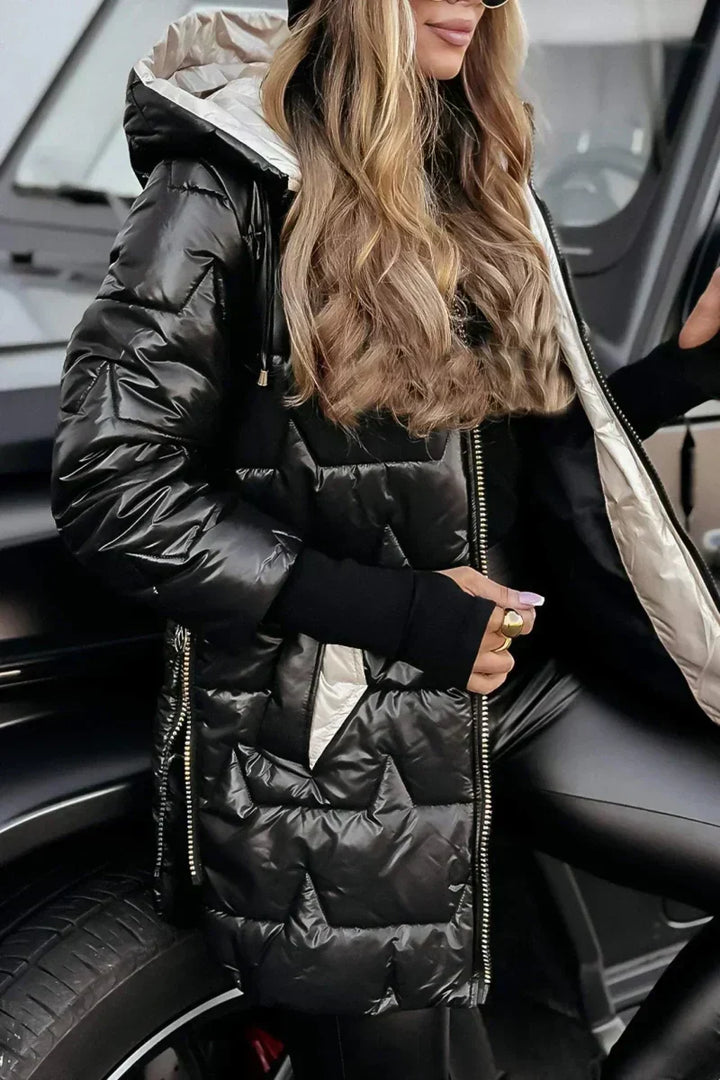 Devonna Long Warm Quilted Jacket
