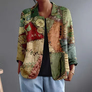 Katalin™ | Women's Patchwork Button-Front Blouse