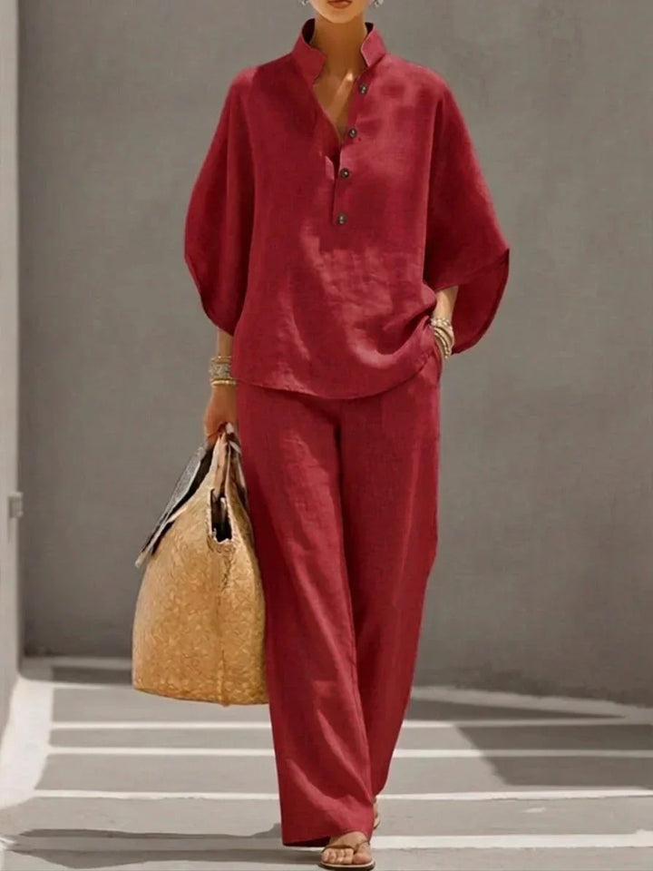 Noelle | Casual button-up two-piece set