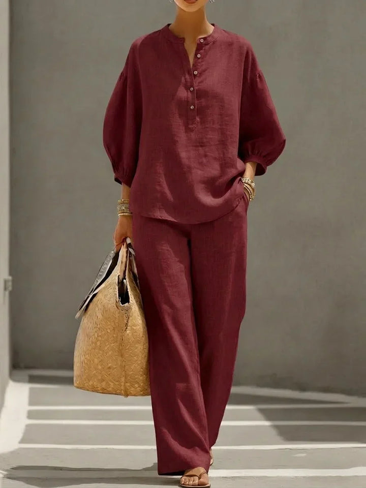 Camille | A relaxed two-piece shirt set