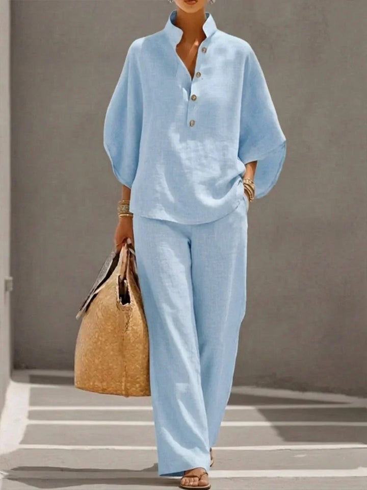 Noelle | Casual button-up two-piece set