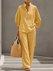 Noelle | Casual button-up two-piece set