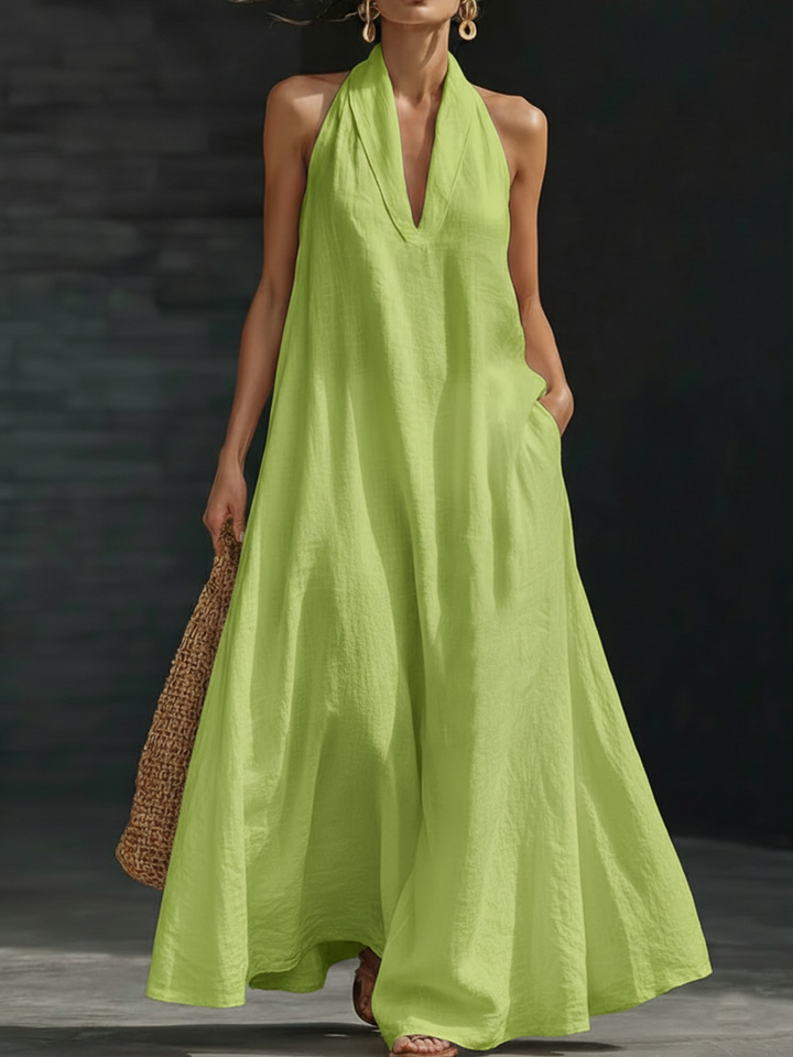 Aveline | Halter Maxi Dress