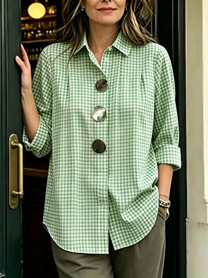 Brontey™ | Retro Plaid Button Shirt