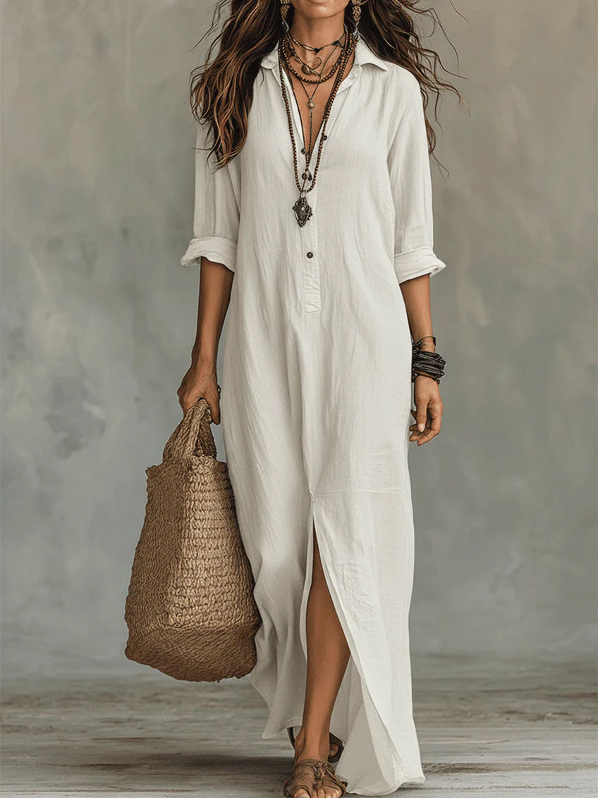 Nora™ | Women's Relaxed V-Neck Maxi Dress
