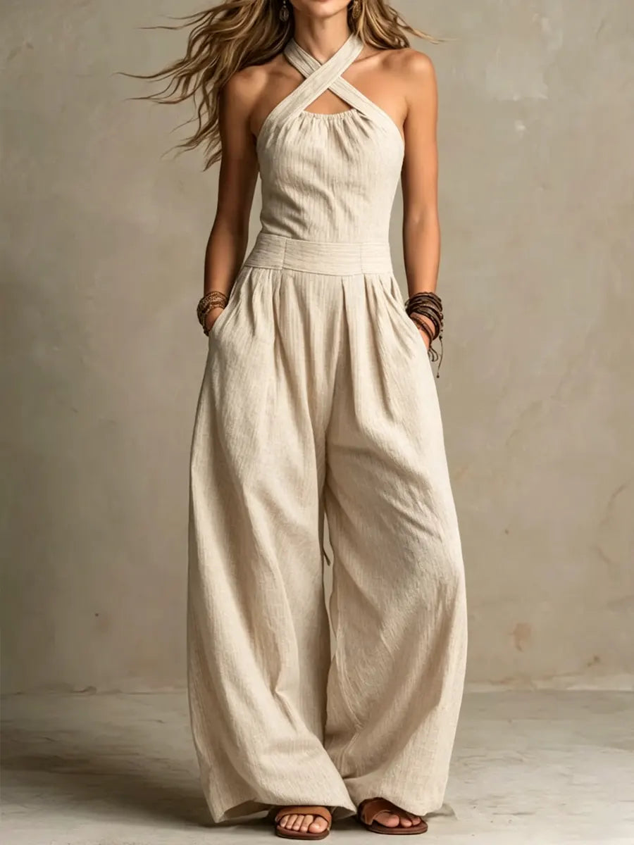 Colette™ | Fluid Open-Back Jumpsuit