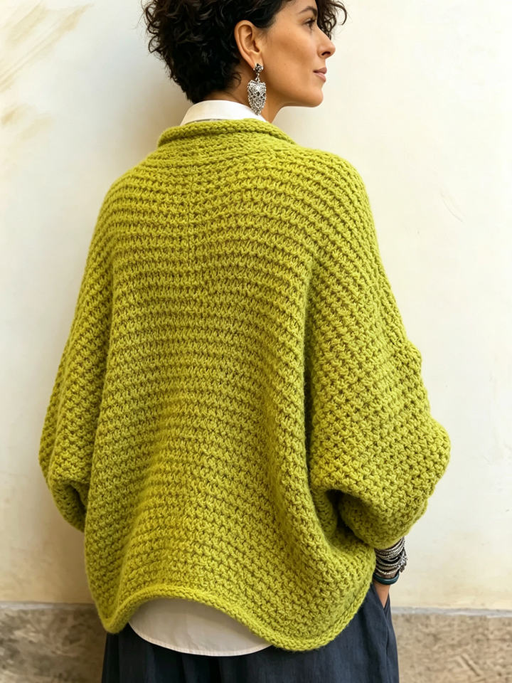 Delphine™ | Relaxed Batwing Sleeve Crossover V-Neck Sweater