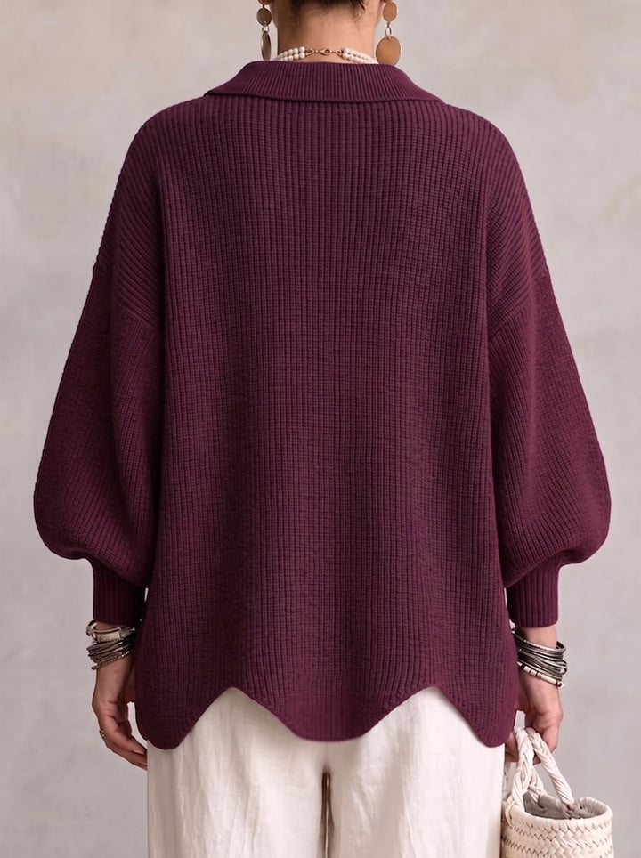 Quintessa™ | Oversized Collared Knit Cardigan