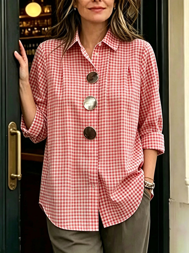 Brontey™ | Retro Plaid Button Shirt