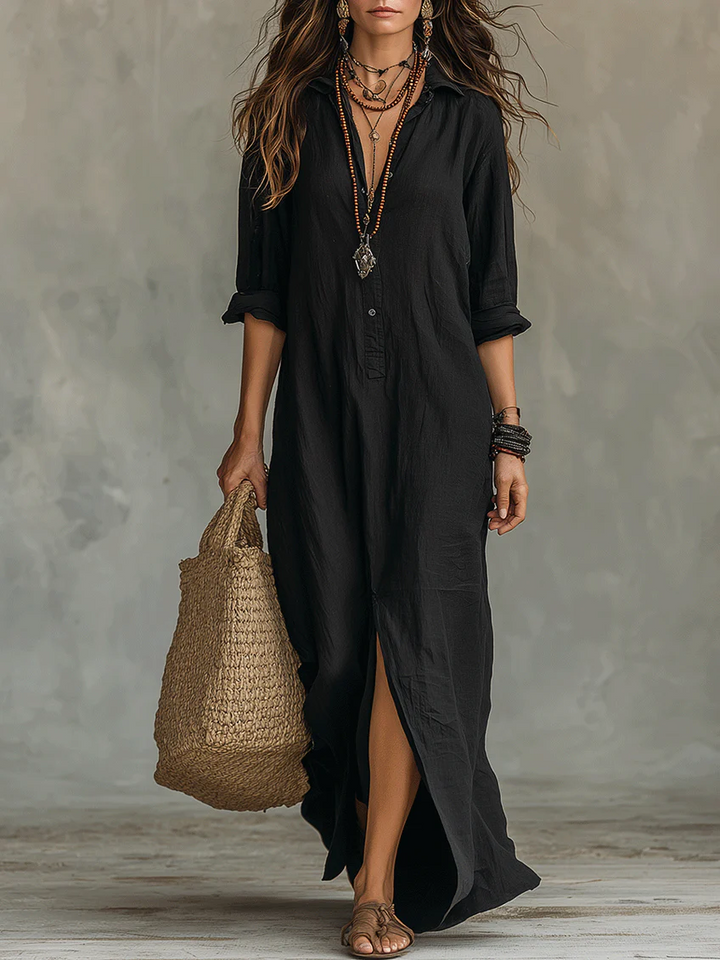 Nora™ | Women's Relaxed V-Neck Maxi Dress