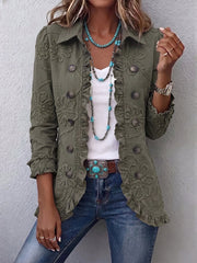 Faylinn™ | Boho-Chic Floral Embroidered Ruffle Jacket