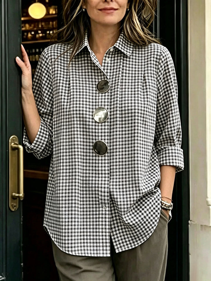 Brontey™ | Retro Plaid Button Shirt