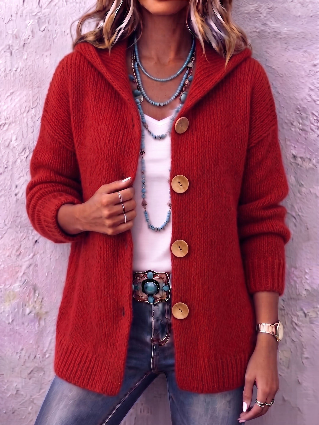 Rosalie™ | Cozy Chic Hooded Knit Cardigan