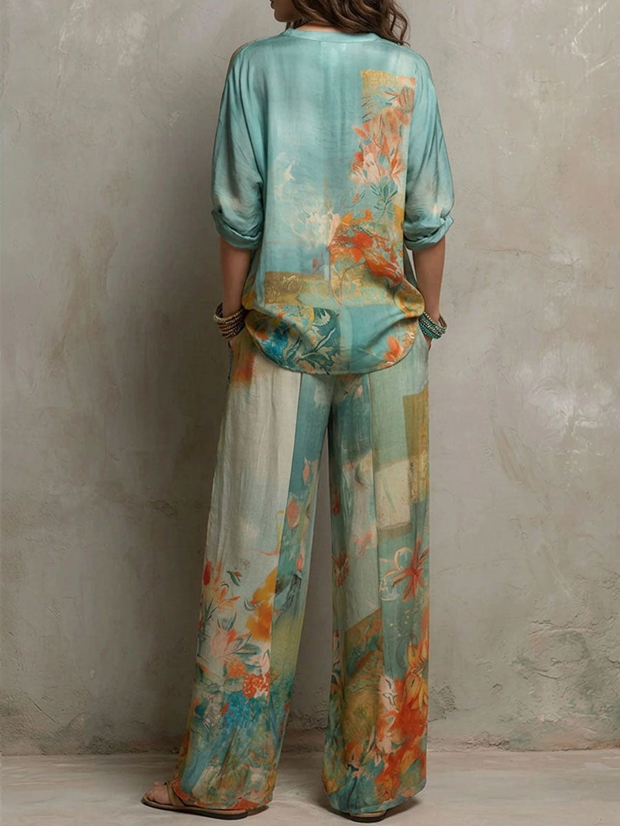 Chiara™ | Floral Flared Trouser Set
