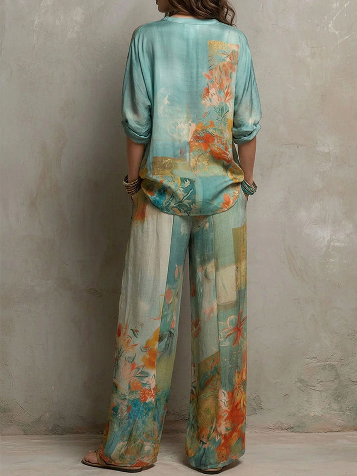 Chiara™ | Floral Flared Trouser Set