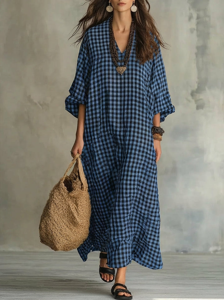 Mila™ | Women's Check Maxi Dress
