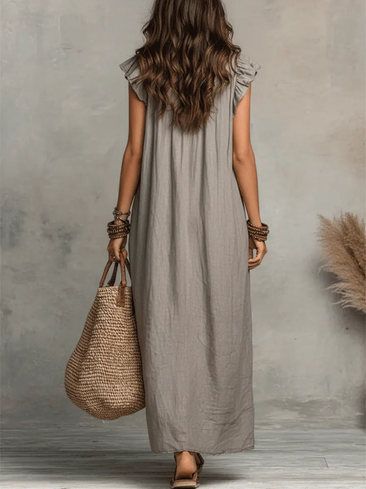 Sienna™ | Women's Boho Ruffle Maxi Dress