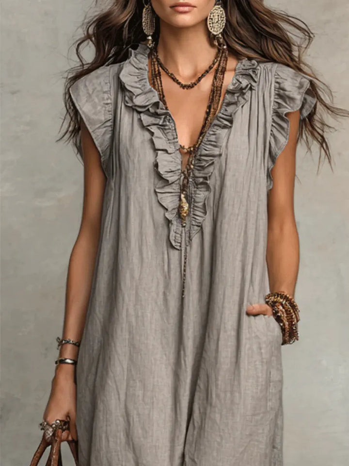 Sienna™ | Women's Boho Ruffle Maxi Dress