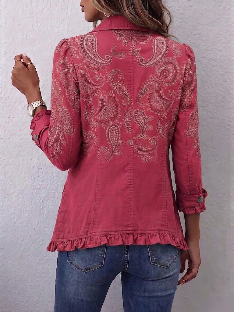 Anouk™ | Women's Vintage Paisley Ruffle Jacket