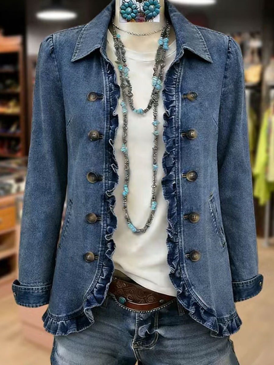 Ruffelle™ | Women's Ruffle-Trim Jacket