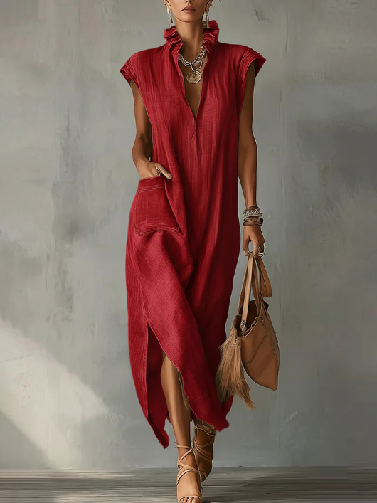 Elara™ | Women's Ruffle Maxi Dress