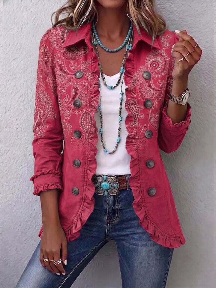 Anouk™ | Women's Vintage Paisley Ruffle Jacket