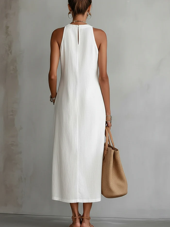 Celine™ | Women's Sleeveless Lace Detail Midi Dress