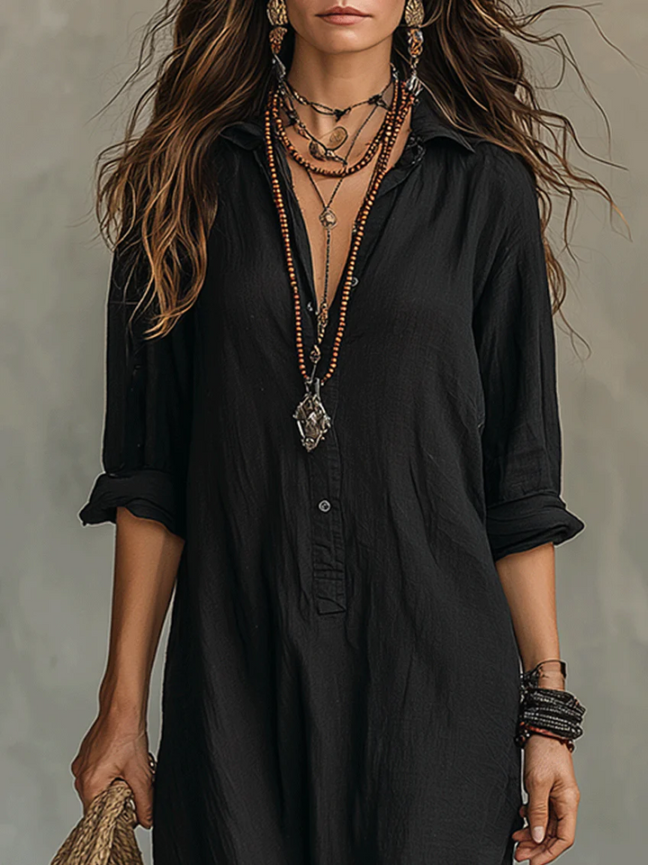 Nora™ | Women's Relaxed V-Neck Maxi Dress