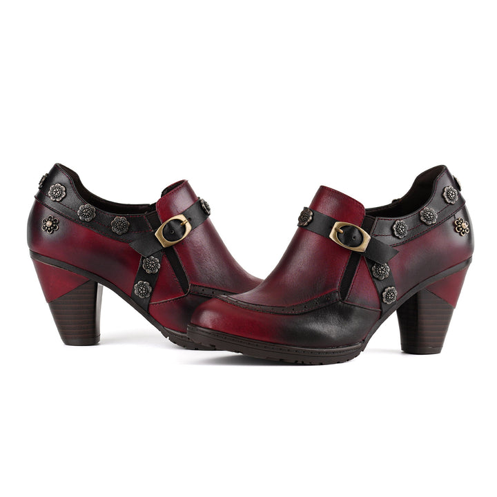 Jocette | Women's Vintage Floral Heeled Booties