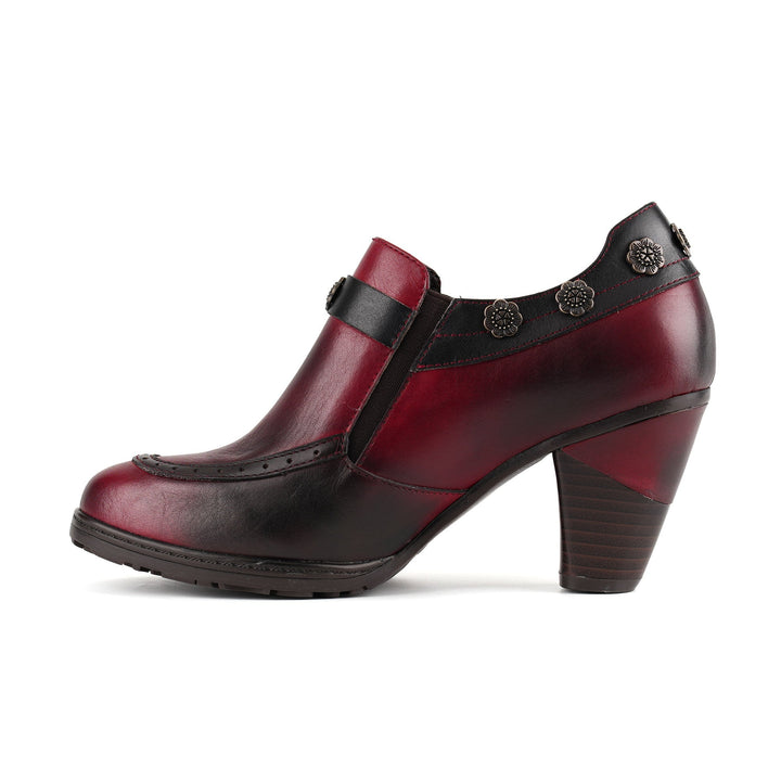 Jocette | Women's Vintage Floral Heeled Booties