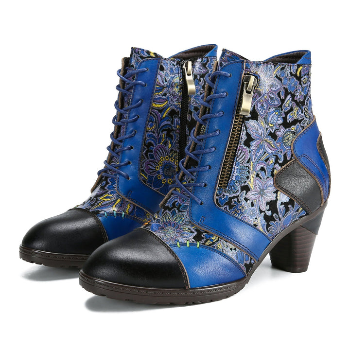 Evanthelle | Women's Patchwork Ankle Boots